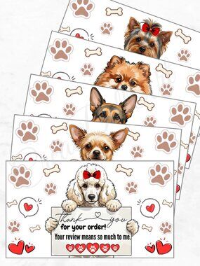 60 Thank you cards Dogs Cars Puppy Cards Review Cards